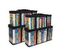 Evelots 4 Pack VHS Storage Bag-Movie Organizer-Video Tape-Handles-Hold 60-No Dust