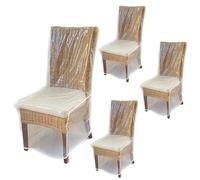 Evelots Dining Room/Kitchen Chair Cover/Protector-4 Pack- Heavy Duty Clear PVC Vinyl-No Dust/Spill/Pet Hair/Pet Claws, Easy Clean Slipcover