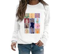 EVELUST Women Country Concert Sweatshirt - Music Festival Graphic Tee Warm World Tour Outfit Thickened Casual Fan Lover Top, Concert White, XL