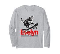 EVELYN - Adorable girl name with cute Cat Long Sleeve T-Shirt