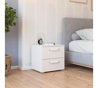 Evelyn Bedside Cabinet - 2 Drawer - Alpine White