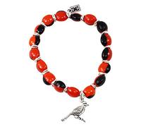 EVELYN BROOKS Adjustable Charm Bracelet (Multiple Styles) - Handmade w/Meaningful Peruvian Good Luck Seed Beads - Handmade Jewelry | Great Gifts for Teen Girl Gifts & Great Addition to Girls, 8 inch