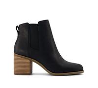TOMS Women's Evelyn Chelsea Boot, Black Leather, 7 UK