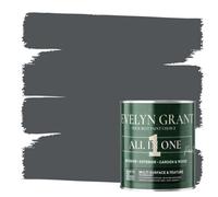 Evelyn Grant All-In-One Paint & Primer - Multi-Surface For Walls, Wood, Interior & Exterior - Anthracite Grey - 0.5L - Matt