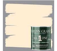 Evelyn Grant All-IN-ONE Paint & Primer - Multi-Surface Paint For Interior Walls, Outdoor Garden & Exterior Walls, Wood Furniture | High Durability Multi-Feature - Londons Magnolia - 0.5L - Matt