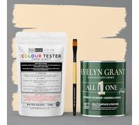 Evelyn Grant All-IN-ONE Paint & Primer - Sample Colour Tester Pot with Brush - Multi-Surface Paint For Interior Walls, Outdoor Garden & Exterior Walls, High Durability Multi-Feature Londons Magnolia