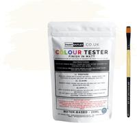 Evelyn Grant All-IN-ONE Paint & Primer - Sample Colour Tester Pouch with Brush - Multi-Surface Paint For Interior Walls, Outdoor Garden & Exterior Walls, High Durability Multi-Feature Brilliant White