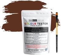 Evelyn Grant All-IN-ONE Paint & Primer - Sample Colour Tester Pouch with Brush - Multi-Surface Paint For Interior Walls, Outdoor Garden & Exterior Walls, Belgium Chocolate