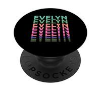 Evelyn Name Personalized Women Girl Retro Vintage Pattern PopSockets Adhesive PopGrip