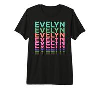 Evelyn Name Personalized Women Girl Retro Vintage Pattern Premium T-Shirt
