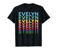 Evelyn Name Personalized Women Girl Retro Vintage Pattern T-Shirt