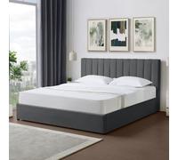 Evelynne Fabric 180Cm Superking Ottoman Bed Frame - Dark Grey