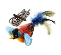 Evember 2packs Flapping Bird Cat Toys, 24x23x6cm Flapping Wings Sparrow, Interactive Bird Toys For Kittens To Bite, Chew And Kick, Pet Supplies, Rechargeable And Washable, Touch Activated
