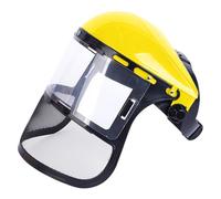 Evember Clear Full Face Protective Shield, 33.5x33.5x20cm Lawn Mowing Face Cover, Strimmer Faces Guard, Safety Dust Faces Covers For Construction Welding Painting, Adjustable Safety Helmet With Visor