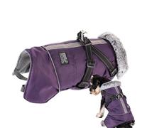 Evember Dog Winter Jacket - Reflective Fleece Dog Snowsuit - Waterproof Windproof Dog Costume, Pet Apparel, Adjustable Christmas Dog Vest for Skiing, Walking