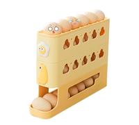 Evember Egg Dispenser for Refrigerator - Automatic Rolling Egg Dispenser for Refrigerator - 3-Layer Counter Storage Kitchen Slanted Tray for Food Preservation Restaurant Apartment Dorm