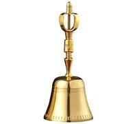 Evember Hand Bell | Brass Hand Call Bells - Jingle Instrument Ritual Tool for Home Dinner Classroom Temple Church Wedding Christmas School