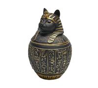 Evember Pet Urns for Dogs | Ancient Egyptian Resin Kitten Keepsake - Cat Funeral Cremation Urn - for Pet Parents Animal Lovers Grieving Families Home Apartment Living Room Bedroom Study Desk Dressing