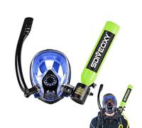 Evember Scuba Tank With Snorkel masks - No Fogging Snorkel masks, 6-10 Min Usage Time Scuba Tank Kit, 3000 Psi Max Pressure, 0.5L Capacity Portable Scuba Tank,Full Face Diving masks With Scuba Tank
