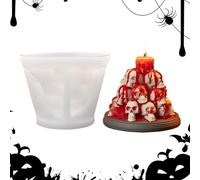 Evember Silicone Halloween Skull Mold - Skull Mountain Candle Making Moulds - Halloween Party Decoration Casting Table Centerpiece for Home Apartment Balcony Kitchen Bathroom Living Room