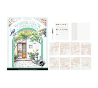 Evember Watercolor Paint Book,3-Fold Sketchbook Portable,Water Painting Book Adults Sketchbook | for Beginners Artists Home School Travel Relaxation Birthday Christmas