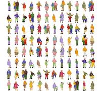 Evemodel 100pcs Model Trains 1:150 Scale Painted Figures N