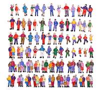 Evemodel 100pcs Model Trains 1:87 Painted Figures HO TT