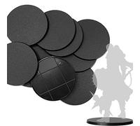 Evemodel 10Pcs 80mm ABS Round Base Plastic Bases for Figures or Miniatures for War Games Table Decoration (10pcs 80mm)