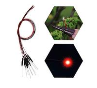 Evemodel 20Pcs Pre-soldered Red SMD Led 0402 Light 12V Wired Resistor 20cm Wire