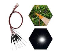 Evemodel 20Pcs Pre-soldered White SMD Led 0603 Light 12V Wired Resistor 20cm Wire