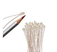 Evemodel 30pcs Pre-soldered Micro Litz Wire Yellow SMD 0603 LED Light 20cm Wire Resin Cover