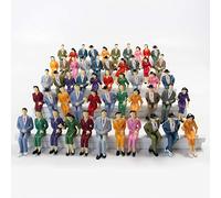 Evemodel 48pcs Model Train G scale Sitting Figures 1:25 Painted Seated People 4 Poses
