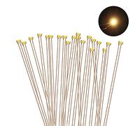 Evemodel C0402WM 20pcs Pre-soldered micro 0.1mm Copper Wired WARM WHITE SMD Led 0402 NEW