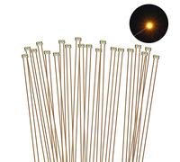 Evemodel C0402Y 20pcs Pre-soldered micro 0.1mm Copper Wired YELLOW SMD Led 0402