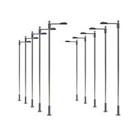 Evemodel LQS10W 10pcs Model Railway Train Lamp Post Street Bright White Lights HO OO Scale LEDs NEW