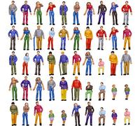 Evemodel P50W 50pcs Model Trains 1:48 Painted Figures O SCALE sitting and standing people for miniature scenes New