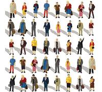 Evemodel P8712 40pcs All Standing Pose Figures Assorted HO Scale Person Model Train Street People Desktop Decoration