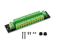 Evemodel Power Distributor 10 A 2 Inputs 2 x 12 Outputs Distribution Module for DC AC Voltage Power Distribution Board (1 Set)