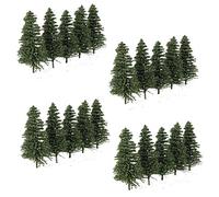 Evemodel S0806 40PCS Dark Green Pine Model Cedar Trees 65mm for Model Railroad Scenery Landscape Layout HO OO Scale