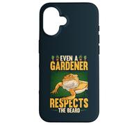 Even A Gardener Respects The Beard Reptile Bearded Dragon Case for iPhone 16