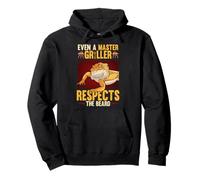 Even A Griller Respects The Beard Reptile Bearded Dragon Pullover Hoodie