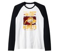 Even A Griller Respects The Beard Reptile Bearded Dragon Raglan Baseball Tee