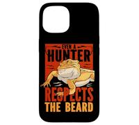 Even A Hunter Respects The Beard Reptile Bearded Dragon Case for iPhone 15