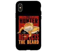 Even A Hunter Respects The Beard Reptile Bearded Dragon Case for iPhone X/XS