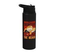 Even A Hunter Respects The Beard Reptile Bearded Dragon Stainless Steel Insulated Water Bottle