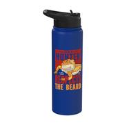 Even A Hunter Respects The Beard Reptile Bearded Dragon Stainless Steel Insulated Water Bottle
