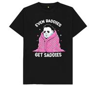 Even Baddies Get Saddies Halloween Kids Womens Mens T Shirt XXL Black