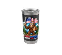 Even Bigfoot Waves The Flag Stainless Steel Insulated Tumbler