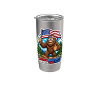 Even Bigfoot Waves The Flag Stainless Steel Insulated Tumbler