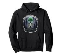 Even Death Leaves Roots - Philosophical Nature Art Skull Pullover Hoodie